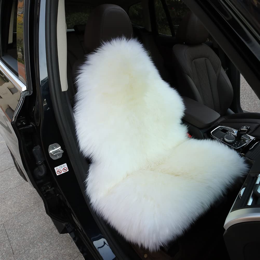 ムートン　シートカバー　5点セット　中古品 楽天市場】ムートン シートカバー 【本革】【長毛】 1.5匹物 毛